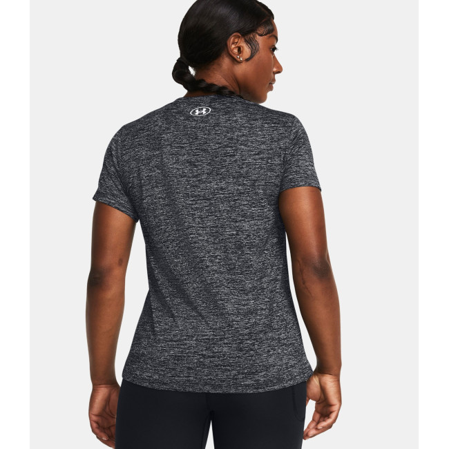 Dames UA Tech™ Twist V-hals T-shirt - Zwart - Under Armour