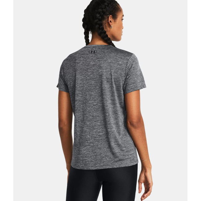 Dames T-shirt met V-hals UA Tech™ Twist - Steengrijs - Under Armour