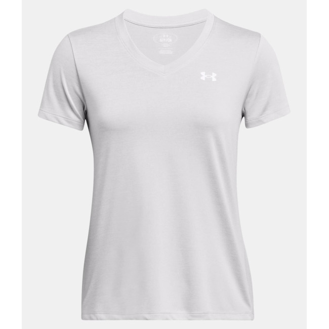 T-shirt avec col en V femme UA Tech™ Twist - Gris Halo - Under Armour