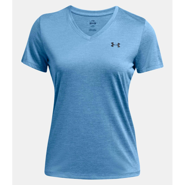 Dames T-shirt met V-hals UA Tech™ Twist - Turquoise Blauw - Under Armour