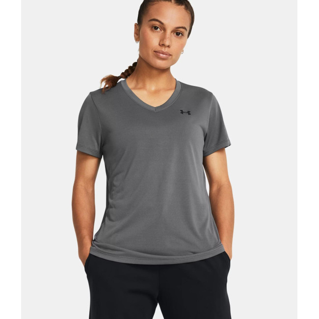 T-shirt avec col en V femme UA Tech™- Gris Pierre - Under Armour