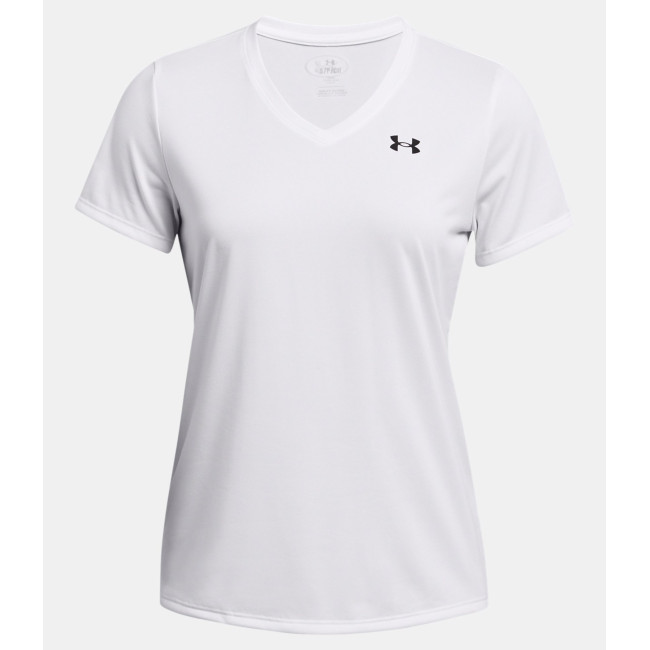 UA Tech™ V-Ausschnitt T-Shirt für Damen - Weiß - Under Armour