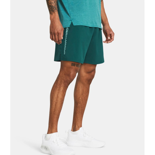 Szorty męskie UA Tech™ Woven Wordmark - Morska Zieleń - Under Armour