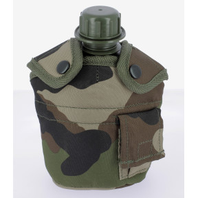 Feldflasche mit Becher und Camo-Hülle - Miltec
