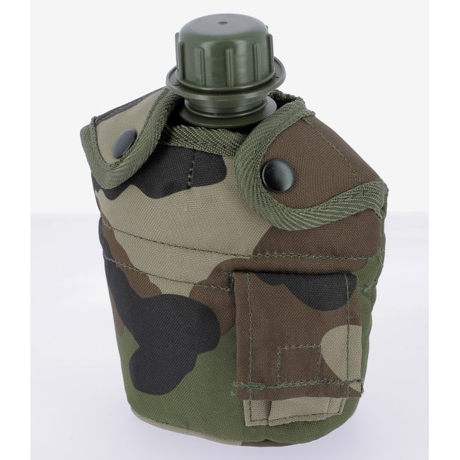 Veldfles met beker en hoes Camo - Miltec