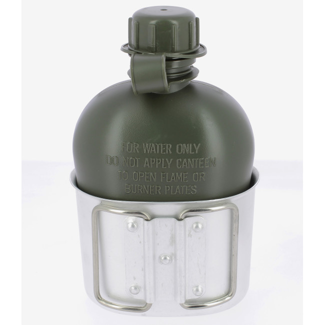 Veldfles met beker en hoes Camo - Miltec