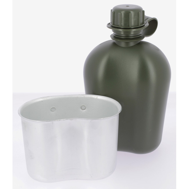 Feldflasche mit Becher und Camo-Hülle - Miltec