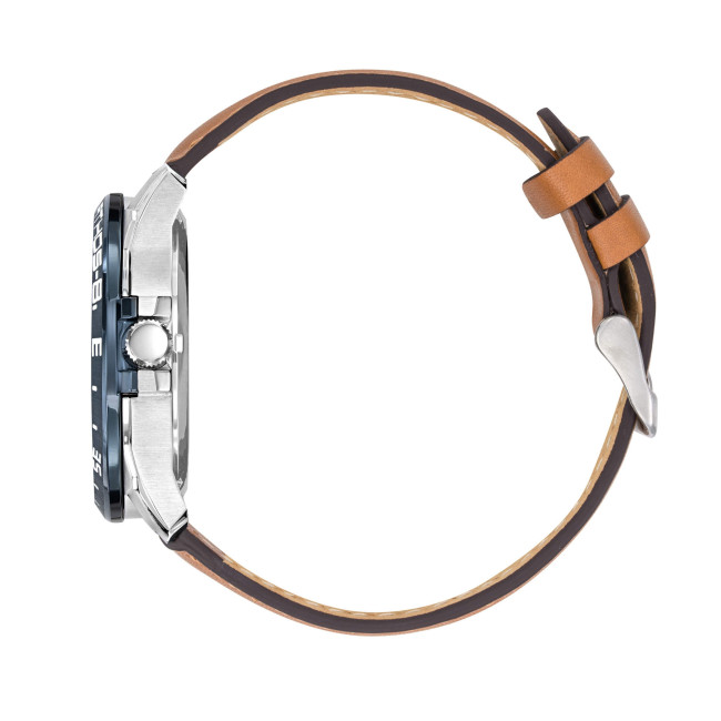 PATROUILLE DE FRANCE ATHOS 8 Uhr mit braunem Lederarmband
