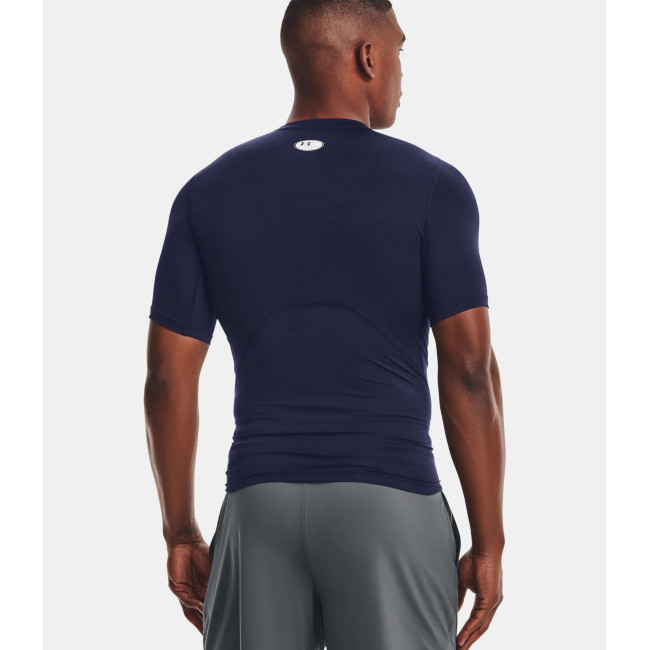 T-shirt z krótkimi rękawami HeatGear® Armour dla mężczyzn - Granatowy - Under Armour