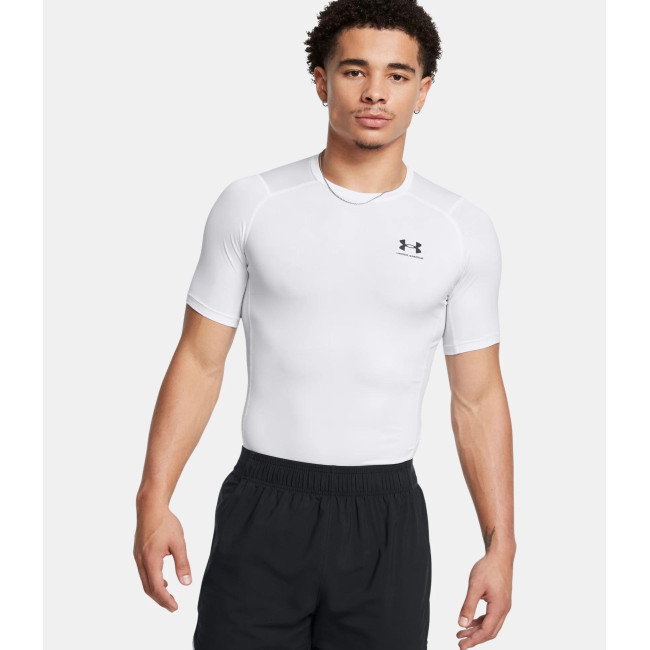 T-shirt met korte mouwen HeatGear® Armour voor heren - Wit - Under Armour