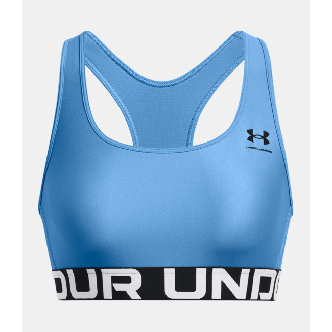 HeatGear® Armour Mid Branded Sports BH - Türkisblau - Under Armour