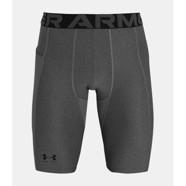 Short long à poches HeatGear® pour homme - Gris Chiné / Noir - Under Armour
