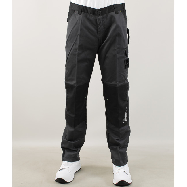 Pantalon de travail Sulfate bicolore multipoches Gris Sombre/Noir - LMA