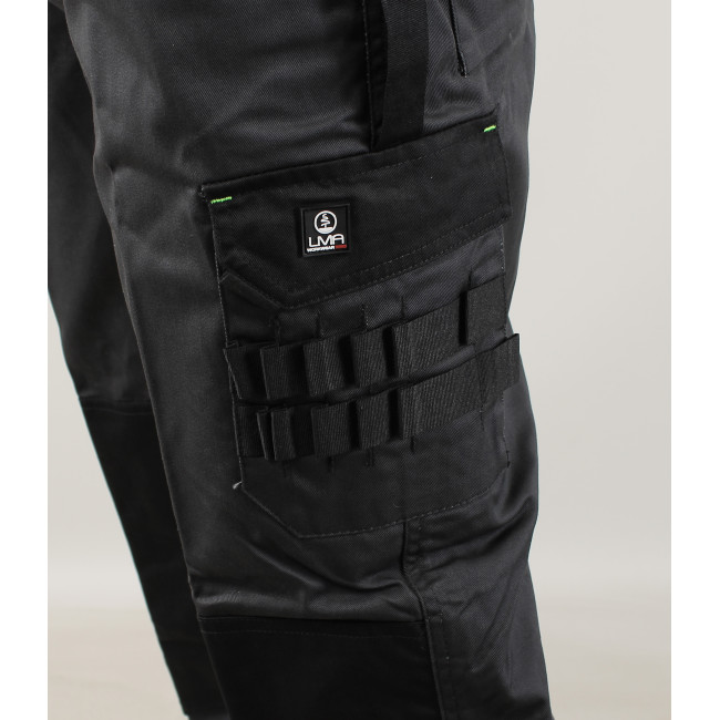 Pantalon de travail Sulfate bicolore multipoches Gris Sombre/Noir - LMA