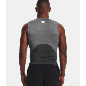 Bezrękawnik HeatGear® Armour dla mężczyzn - Szary Melanż / Czarny - Under Armour