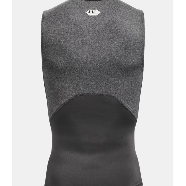 HeatGear® Armour ärmelloses Oberteil für Herren - Grau meliert / Schwarz - Under Armour