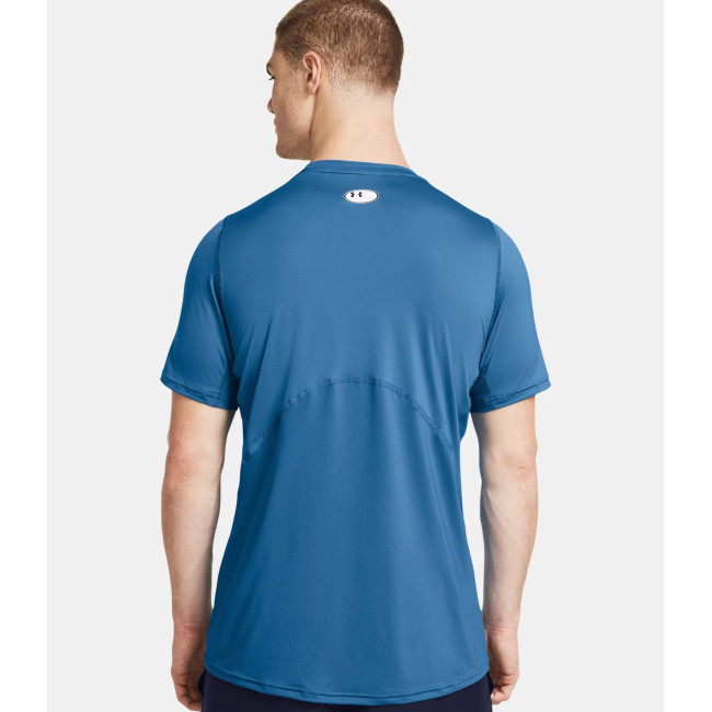 Haut ajusté à manches courtes HeatGear® Armour pour homme - Bleu Photon - Under Armour