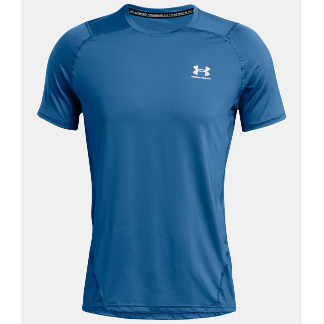 Haut ajusté à manches courtes HeatGear® Armour pour homme - Bleu Photon - Under Armour