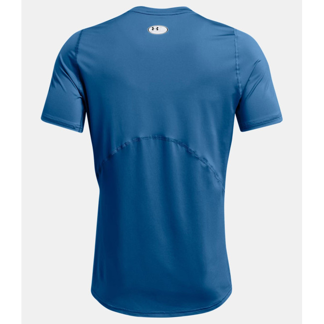 Dopasowana koszulka z krótkimi rękawami HeatGear® Armour dla mężczyzn - Photon Niebieski - Under Armour