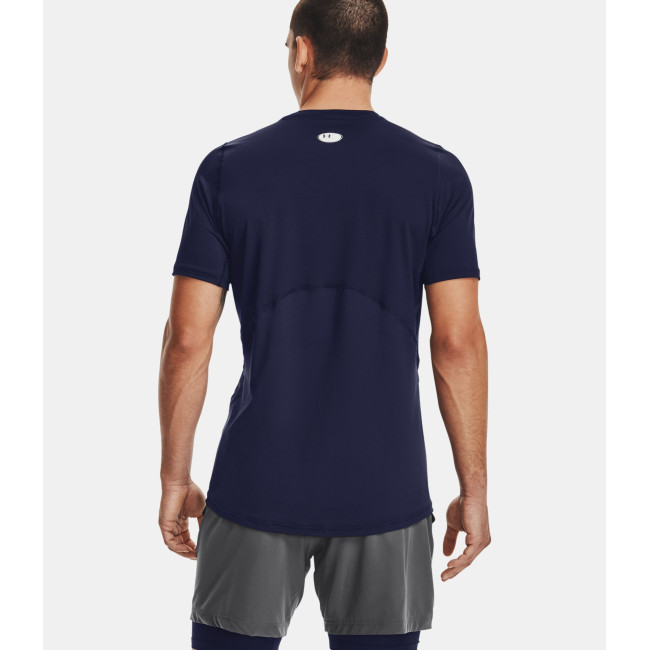HeatGear® Armour enganliegendes Kurzarmshirt für Herren - Marineblau - Under Armour