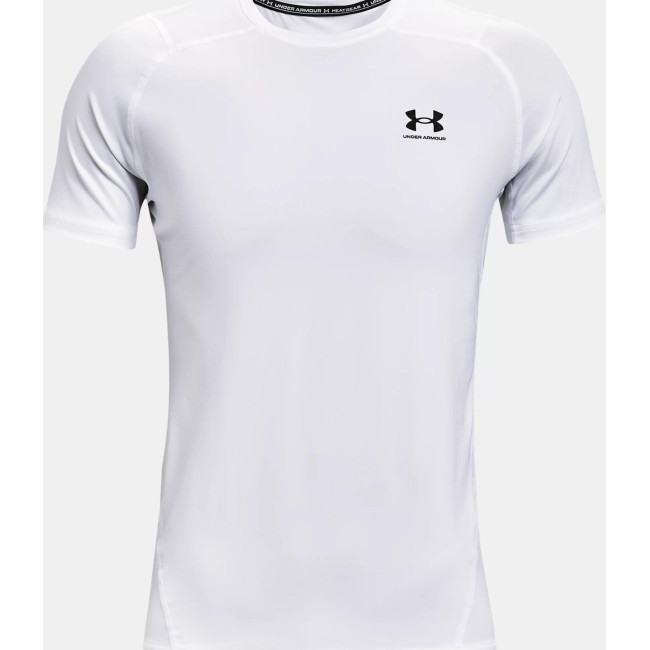 Dopasowana koszulka z krótkimi rękawami HeatGear® Armour dla mężczyzn - Biały - Under Armour