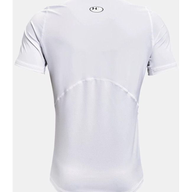 Dopasowana koszulka z krótkimi rękawami HeatGear® Armour dla mężczyzn - Biały - Under Armour