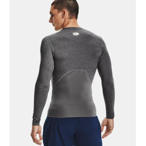 HeatGear® Armour Langarmshirt für Herren - Grau Meliert / Schwarz - Under Armour
