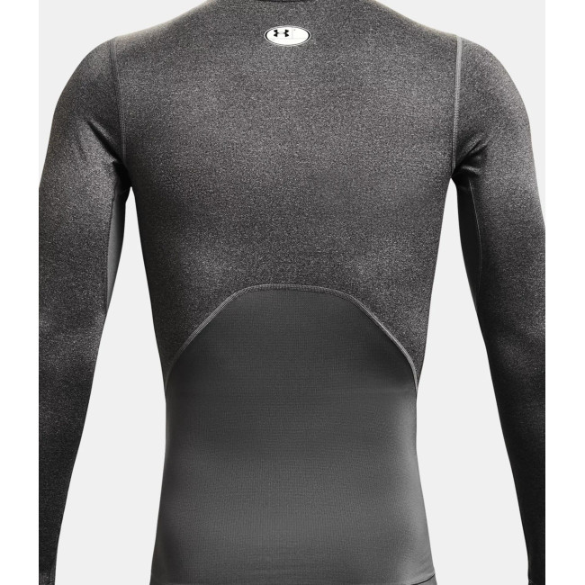 Longsleeve shirt HeatGear® Armour voor heren - Grijs Gemêleerd / Zwart - Under Armour