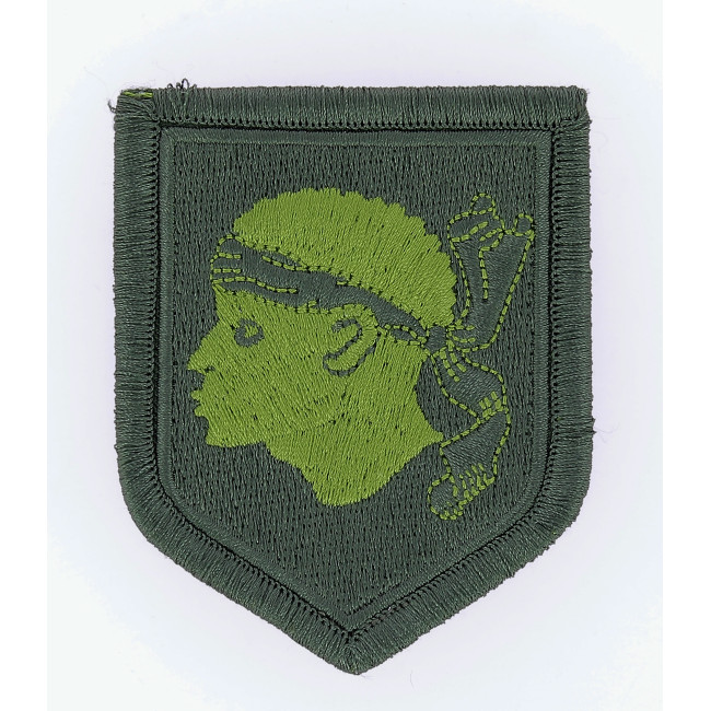 Ecusson Gendarmerie Départementale basse visibilité vert Corse