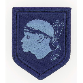 Ecusson Gendarmerie Départementale basse visibilité bleu Corse