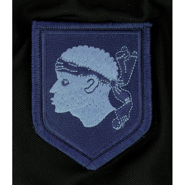 Ecusson Gendarmerie Départementale basse visibilité bleu Corse