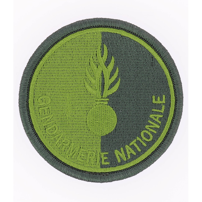Ecusson Gendarmerie Nationale non agréé basse visibilité Vert - DMB Products