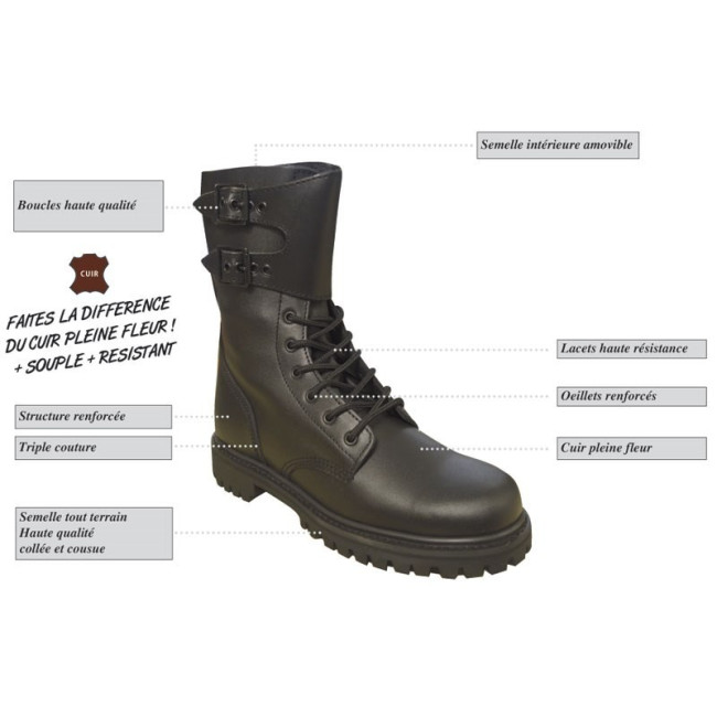 Semelle Rangers Opex French Army Leather Combat Boots Patrol Equipment