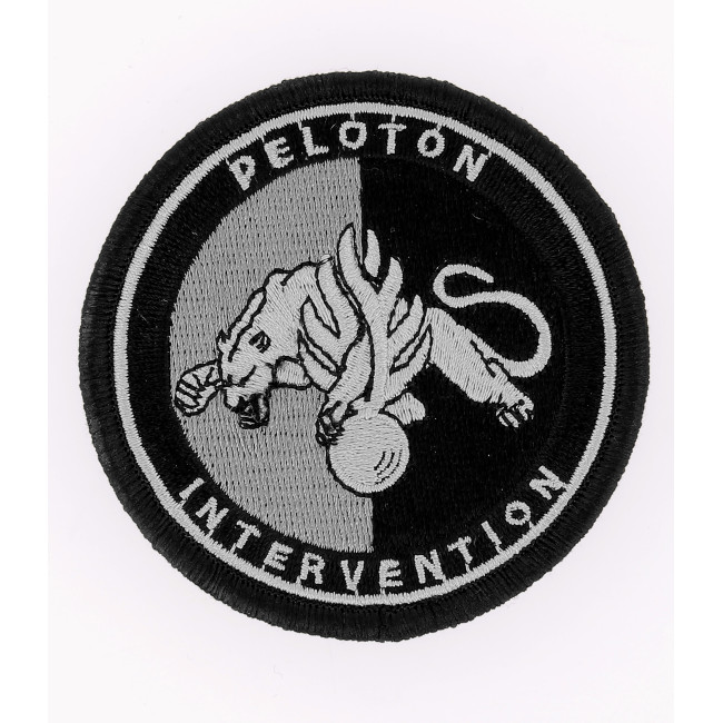 Emblemat Peloton Interwencji Żandarmerii o niskiej widoczności Czarny - DMB Products