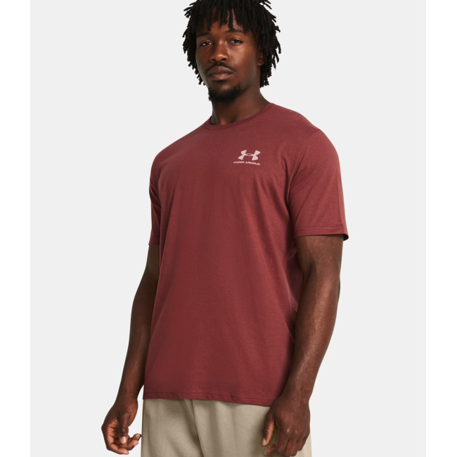 T-shirt à manches courtes UA Sportstyle Left Chest pour homme - Bordeaux - Under Armour