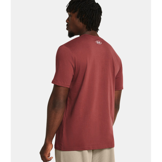 UA Sportstyle Left Chest T-shirt met korte mouwen voor heren - Bordeaux - Under Armour