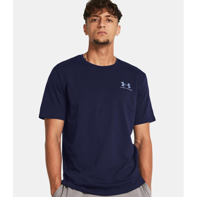 T-shirt à manches courtes UA Sportstyle Left Chest pour homme - Bleu Marine - Under Armour