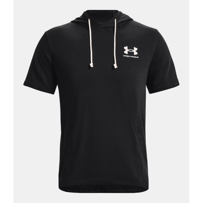 UA Rival Terry LC Kapuzenpullover mit kurzen Ärmeln - Schwarz - Under Armour