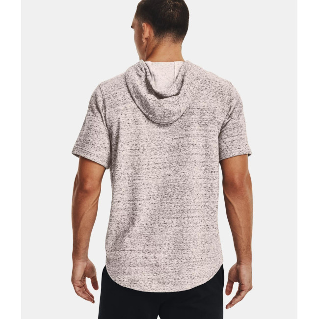 Sweat à capuche et manches courtes UA Rival Terry LC - Blanc Onyx - Under Armour