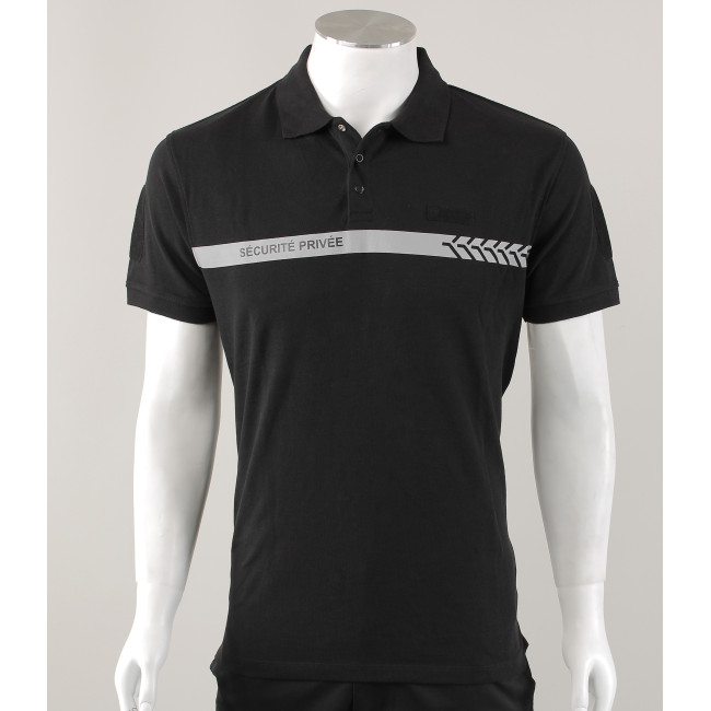 Polo manches courtes Safetek Sécurité privée noir - GK