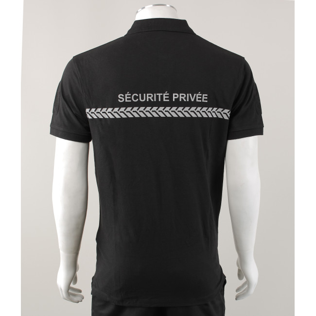 Polo manches courtes Safetek Sécurité privée noir - GK