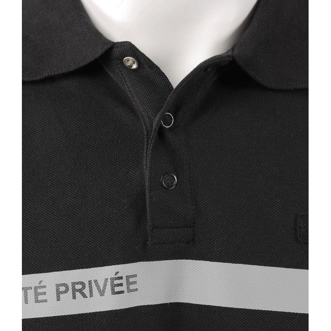 Polo z krótkimi rękawami Safetek Ochrona prywatna czarne - GK