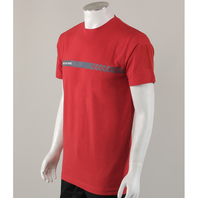 Tee Shirt 210g Safetek inscriptions et bande Sécurité Incendie Rouge - GK