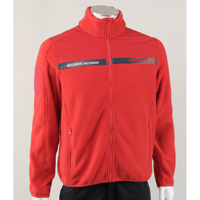 Veste polaire Safetek Sécurité Incendie Rouge - GK