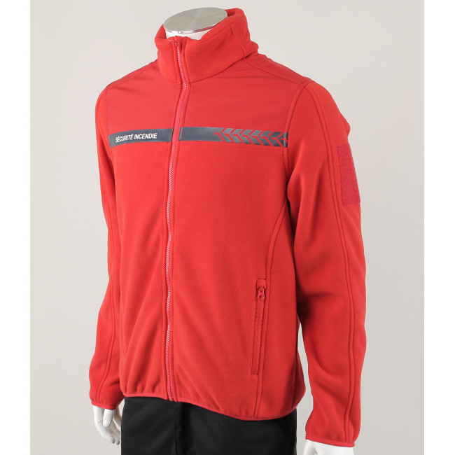 Veste polaire Safetek Sécurité Incendie Rouge - GK