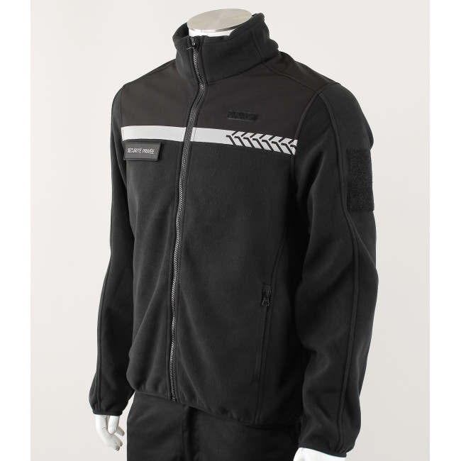 Veste polaire Safetek Sécurité Privée avec bande HV Noir - GK