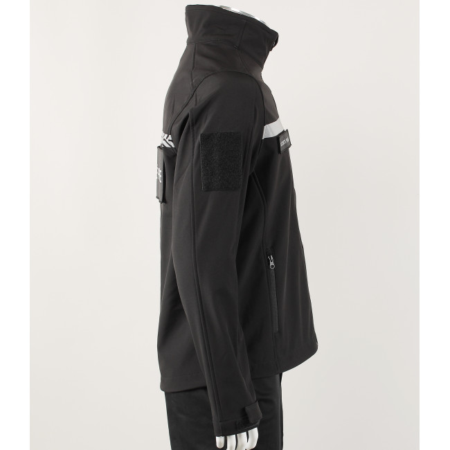 Softshell Safetek Private Sicherheit mit HV-Streifen Schwarz - GK