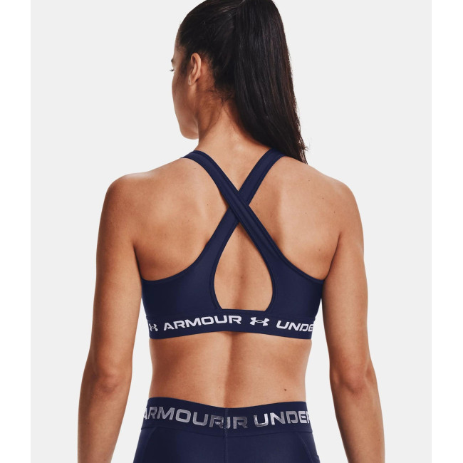 Sport-BH met matige ondersteuning Armour® Crossback voor dames - Marineblauw - Under Armour