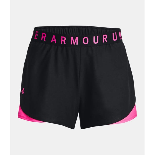 UA Play Up 3.0 Shorts für Damen - Schwarz / Rosa - Under Armour