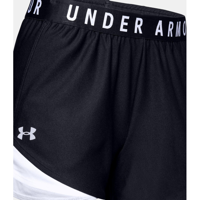 Short UA Play Up 3.0 pour femme - Noir / Blanc - Under Armour